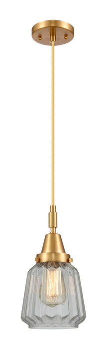 Innovations 447-1P-SG-G142 One Light Pendant, Satin Gold