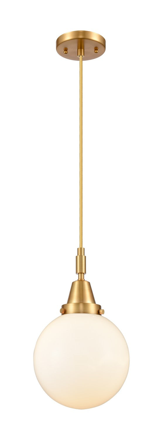 Innovations 447-1P-SG-G201-8 One Light Pendant, Satin Gold