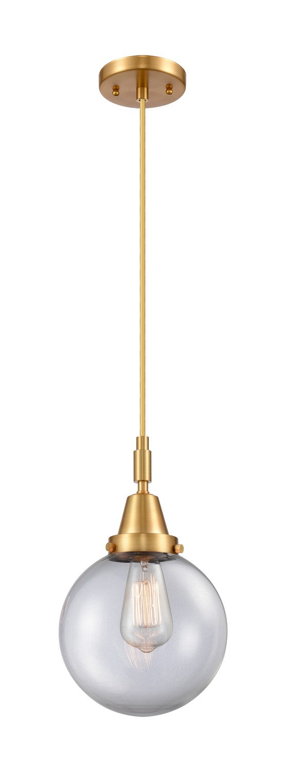 Innovations 447-1P-SG-G202-8 One Light Pendant, Satin Gold