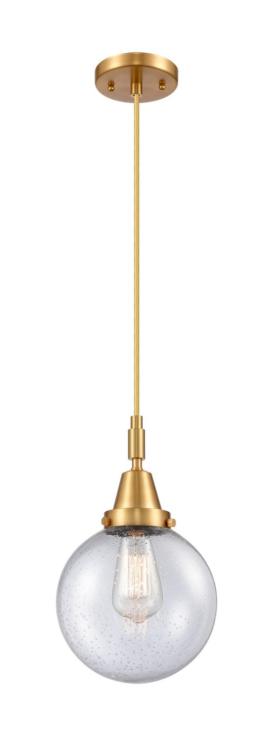 Innovations 447-1P-SG-G204-8 One Light Pendant, Satin Gold