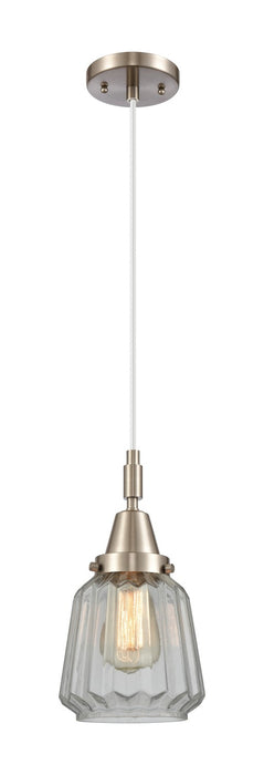 Innovations 447-1P-SN-G142 One Light Pendant, Brushed Satin Nickel