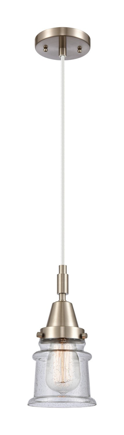 Innovations 447-1P-SN-G184S One Light Pendant, Brushed Satin Nickel