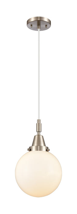 Innovations 447-1P-SN-G201-8 One Light Pendant, Brushed Satin Nickel