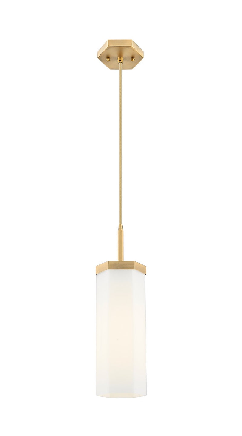 Innovations 463-1P-BB-G463-12WH One Light Pendant, Brushed Brass