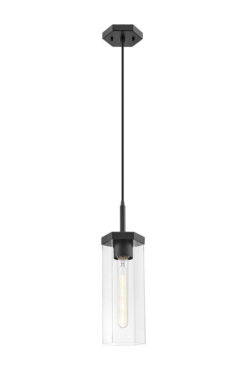 Innovations 463-1P-BK-G463-12CL One Light Pendant, Matte Black