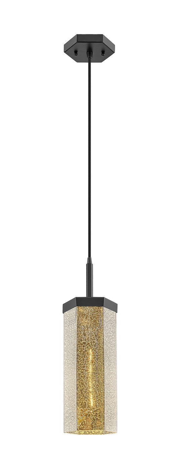 Innovations 463-1P-BK-G463-12ME One Light Pendant, Matte Black