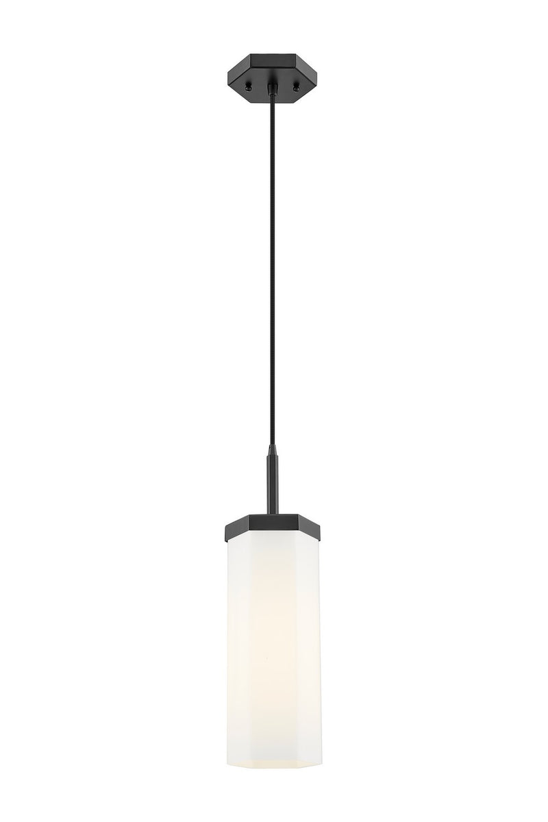 Innovations 463-1P-BK-G463-12WH One Light Pendant, Matte Black