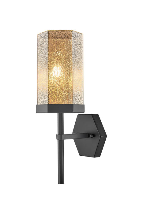 Innovations 463-1W-BK-G463-8ME One Light Wall Sconce, Matte Black