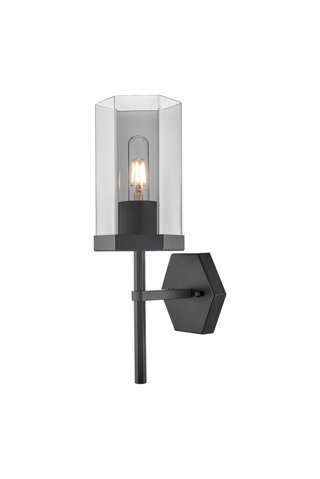 Innovations 463-1W-BK-G463-8SM One Light Wall Sconce, Matte Black