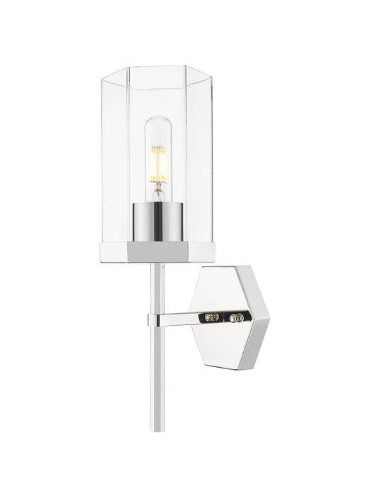 Innovations 463-1W-PN-G463-8CL One Light Wall Sconce, Polished Nickel