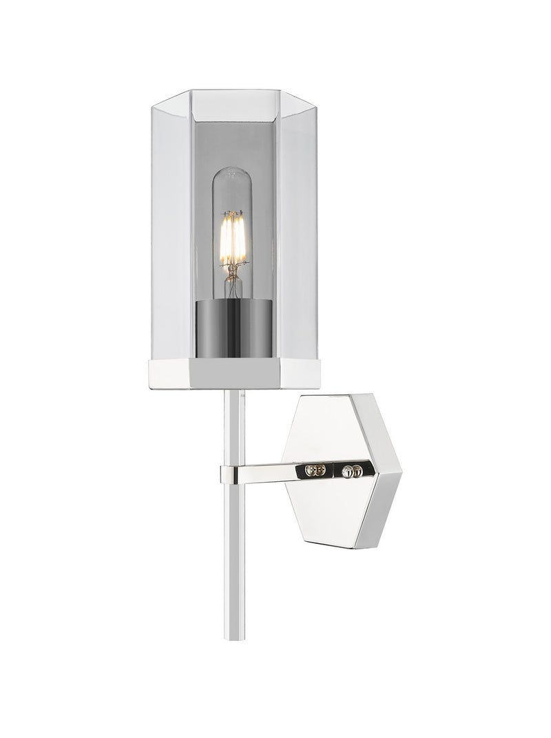 Innovations 463-1W-PN-G463-8SM One Light Wall Sconce, Polished Nickel