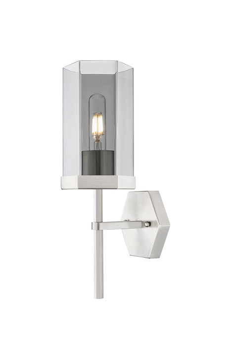 Innovations 463-1W-SN-G463-8SM One Light Wall Sconce, Satin Nickel