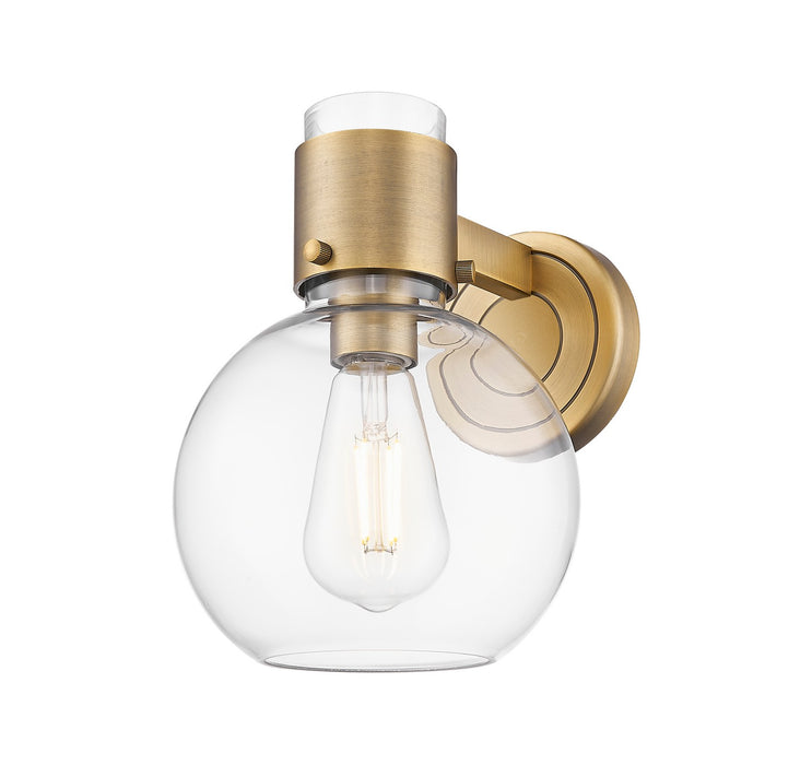 Innovations 464-1W-BB-G464B-7CL One Light Wall Sconce, Brushed Brass