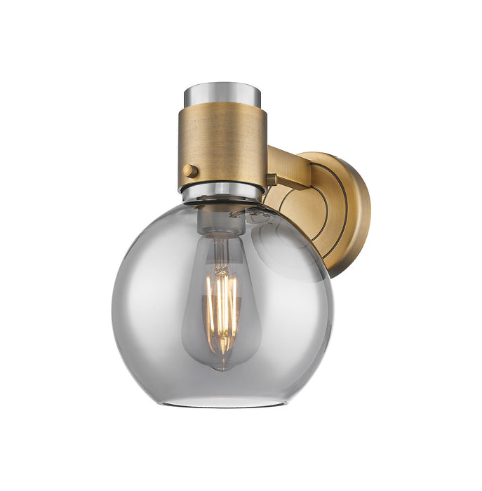 Innovations 464-1W-BB-G464B-7SM One Light Wall Sconce, Brushed Brass