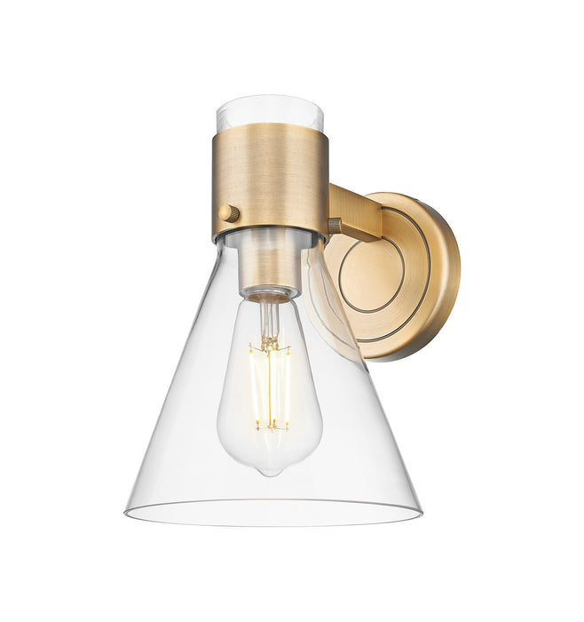 Innovations 464-1W-BB-G464C-7CL One Light Wall Sconce, Brushed Brass