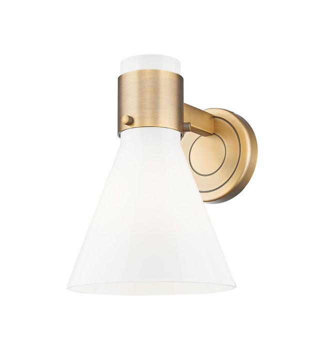 Innovations 464-1W-BB-G464C-7GW One Light Wall Sconce, Brushed Brass