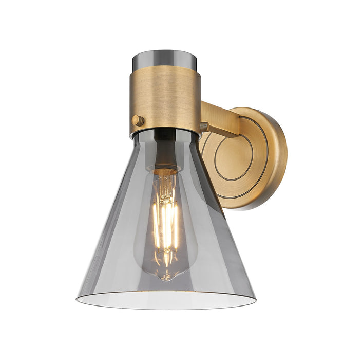 Innovations 464-1W-BB-G464C-7SM One Light Wall Sconce, Brushed Brass