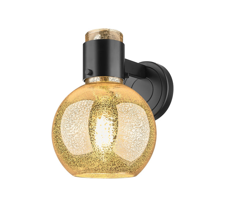 Innovations 464-1W-BK-G464B-7ME One Light Wall Sconce, Matte Black