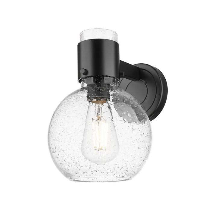 Innovations 464-1W-BK-G464B-7SDY One Light Wall Sconce, Matte Black
