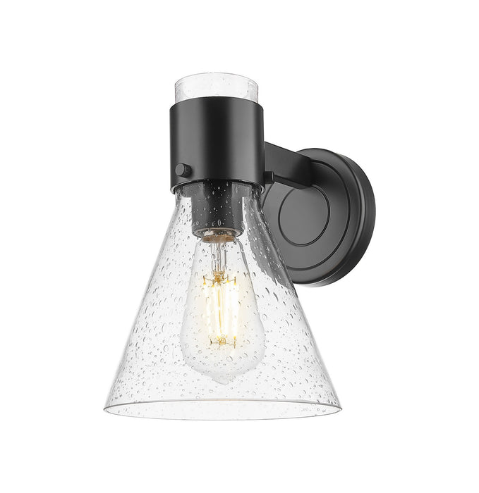 Innovations 464-1W-BK-G464C-7SDY One Light Wall Sconce, Matte Black