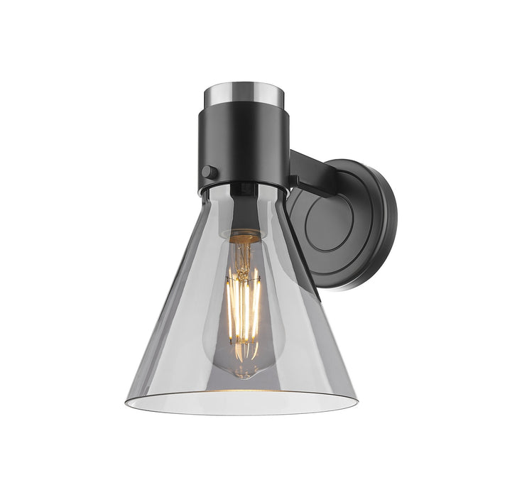 Innovations 464-1W-BK-G464C-7SM One Light Wall Sconce, Matte Black