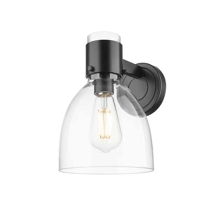 Innovations 464-1W-BK-G464D-7CL One Light Wall Sconce, Matte Black