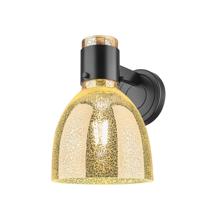 Innovations 464-1W-BK-G464D-7ME One Light Wall Sconce, Matte Black