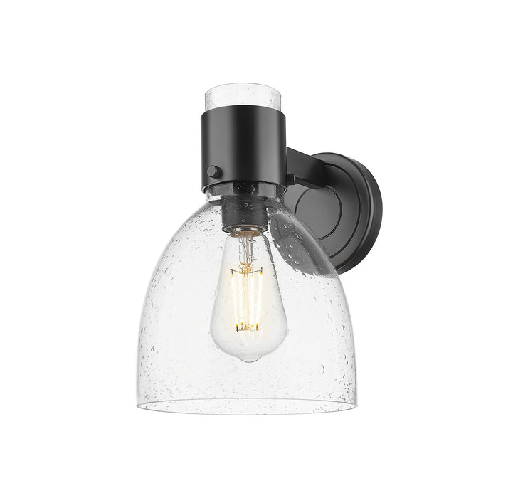 Innovations 464-1W-BK-G464D-7SDY One Light Wall Sconce, Matte Black