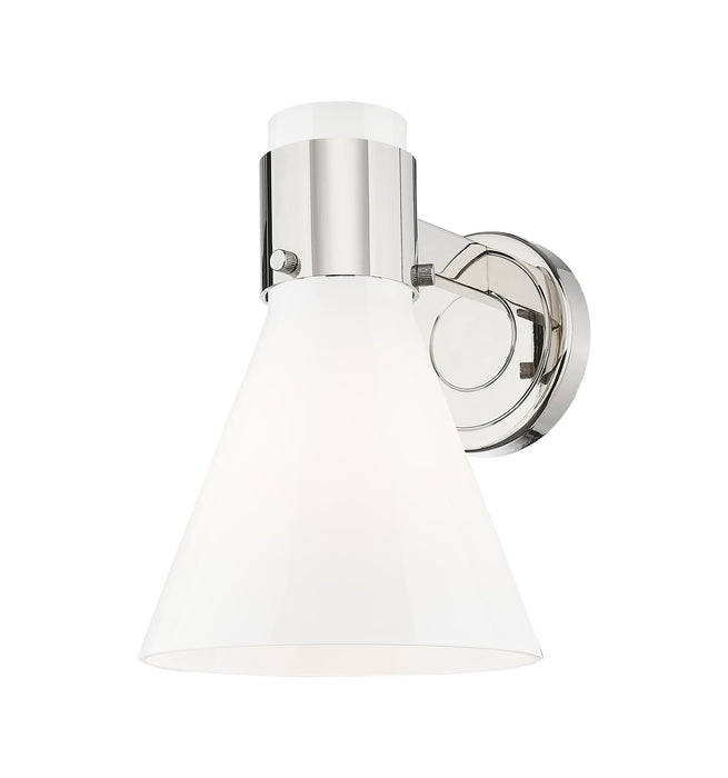 Innovations 464-1W-PN-G464C-7GW One Light Wall Sconce, Polished Nickel