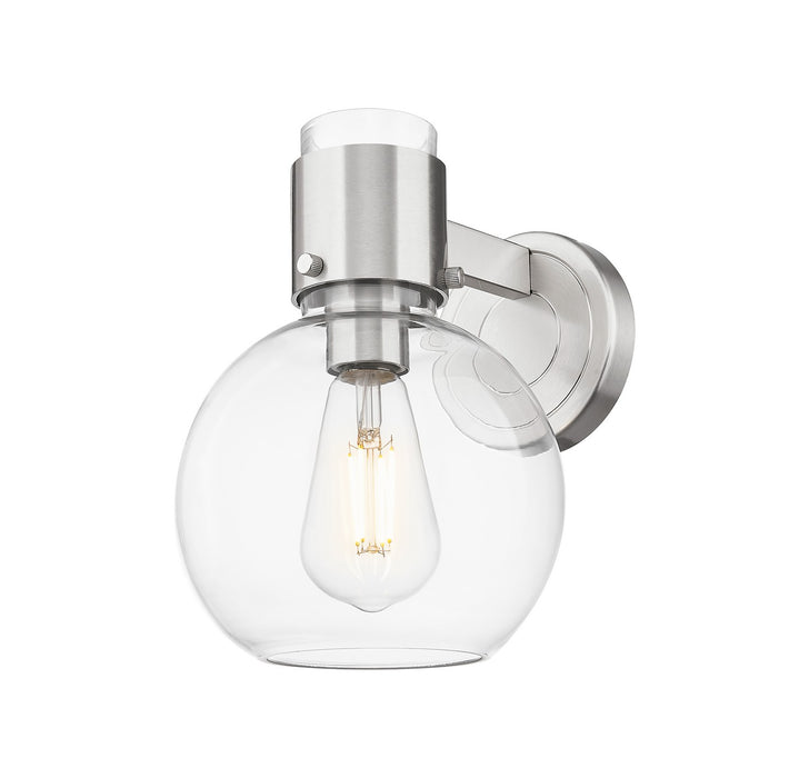 Innovations 464-1W-SN-G464B-7CL One Light Wall Sconce, Satin Nickel