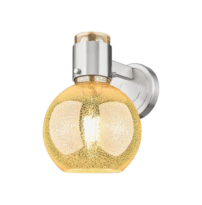 Innovations 464-1W-SN-G464B-7ME One Light Wall Sconce, Brushed Satin Nickel