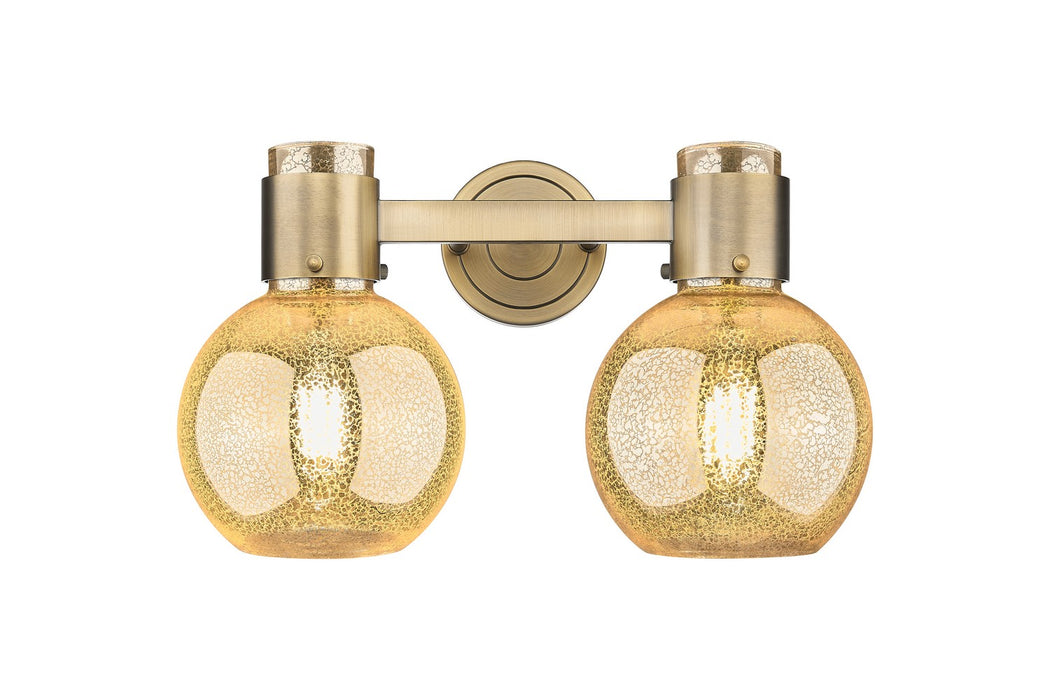 Innovations 464-2W-BB-G464B-7ME Two Light Bath Vanity, Brushed Brass