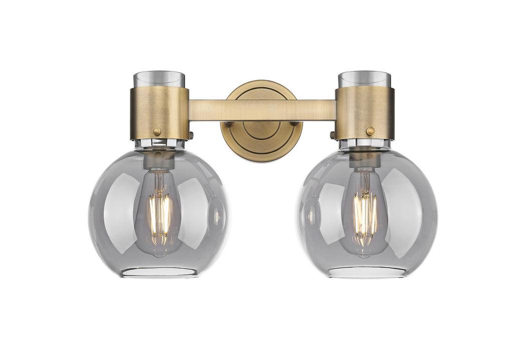 Innovations 464-2W-BB-G464B-7SM Two Light Bath Vanity, Brushed Brass