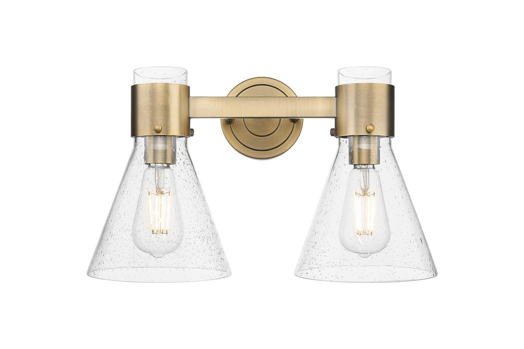 Innovations 464-2W-BB-G464C-7SDY Two Light Bath Vanity, Brushed Brass