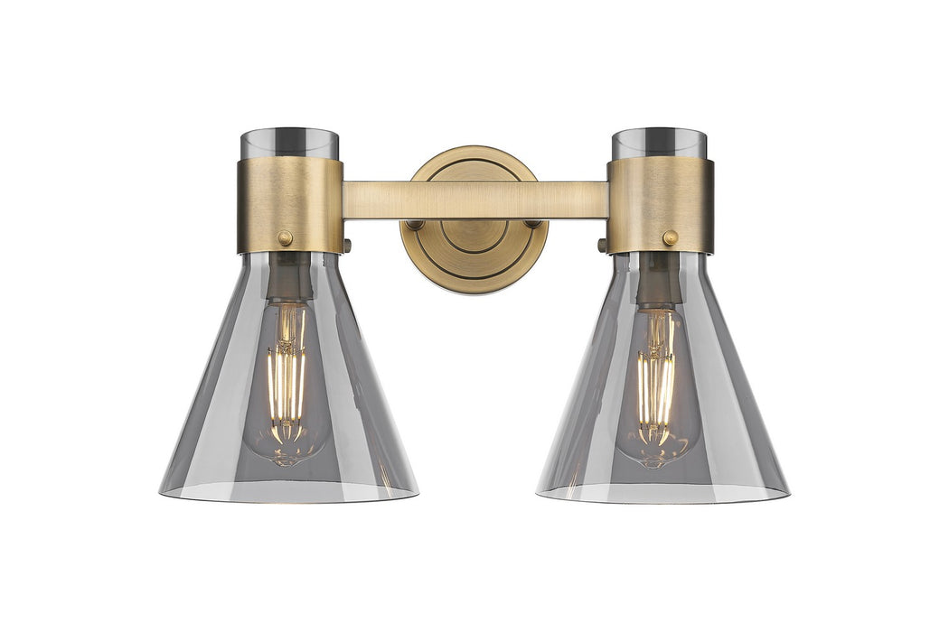 Innovations 464-2W-BB-G464C-7SM Two Light Bath Vanity, Brushed Brass