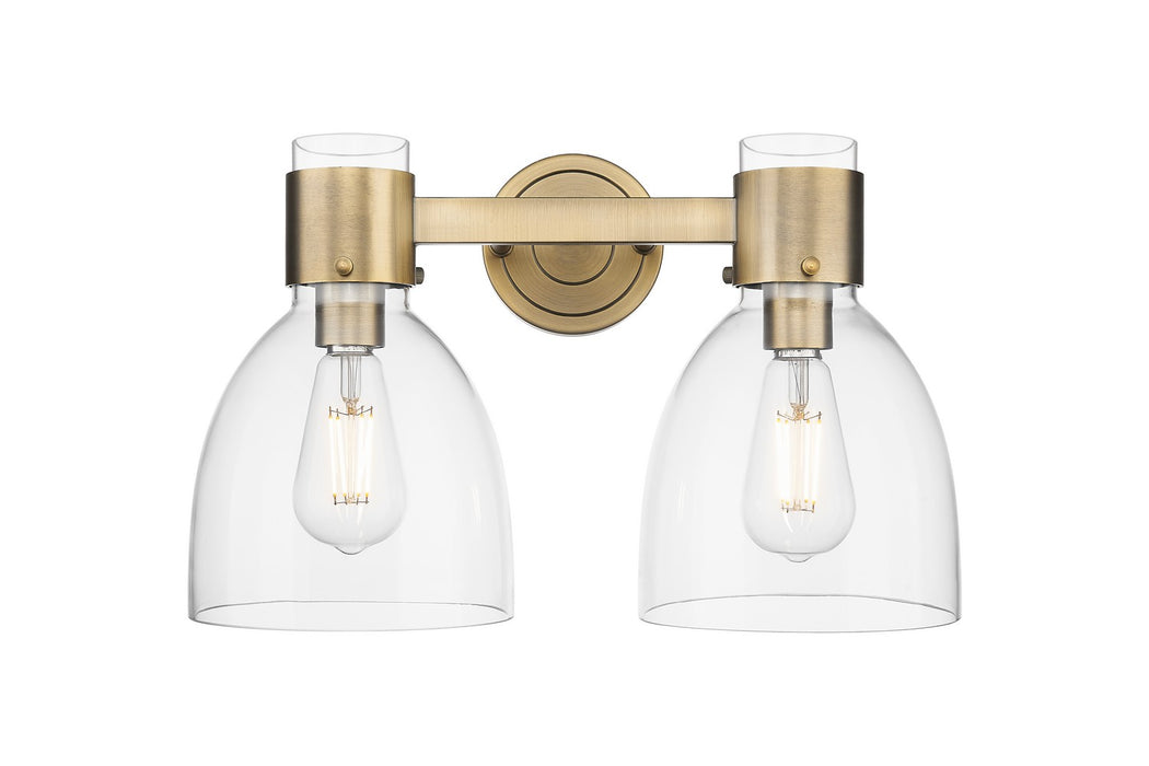 Innovations 464-2W-BB-G464D-7CL Two Light Bath Vanity, Brushed Brass