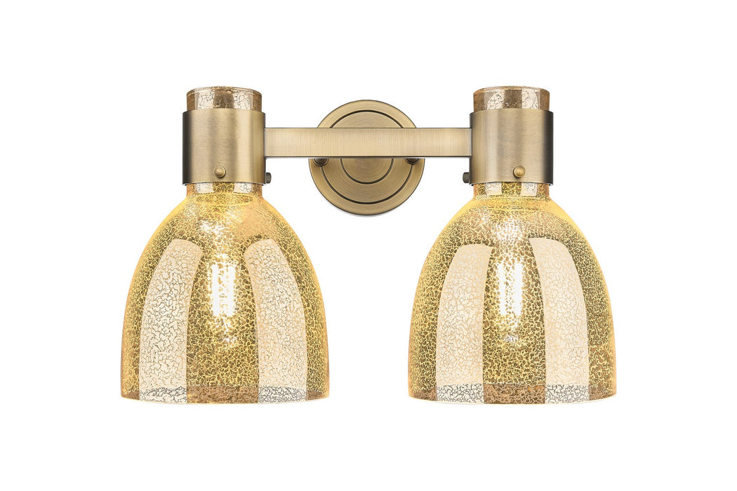 Innovations 464-2W-BB-G464D-7ME Two Light Bath Vanity, Brushed Brass
