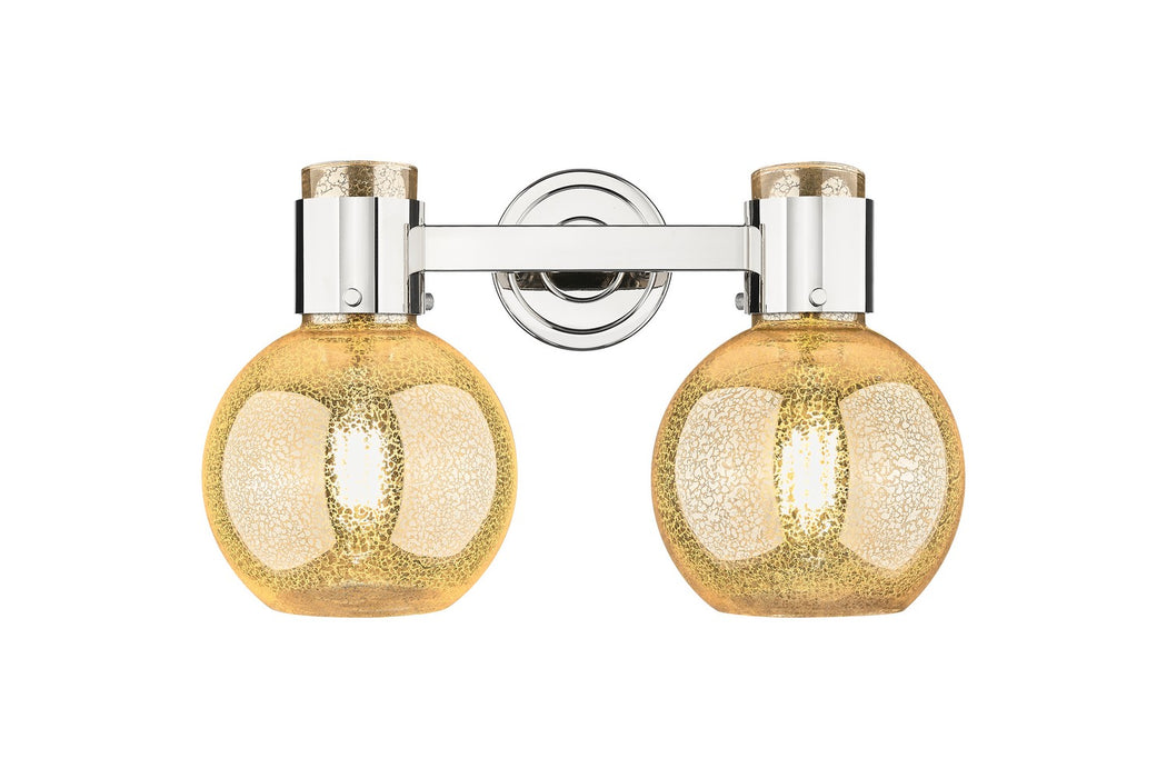Innovations 464-2W-PN-G464B-7ME Two Light Bath Vanity, Polished Nickel