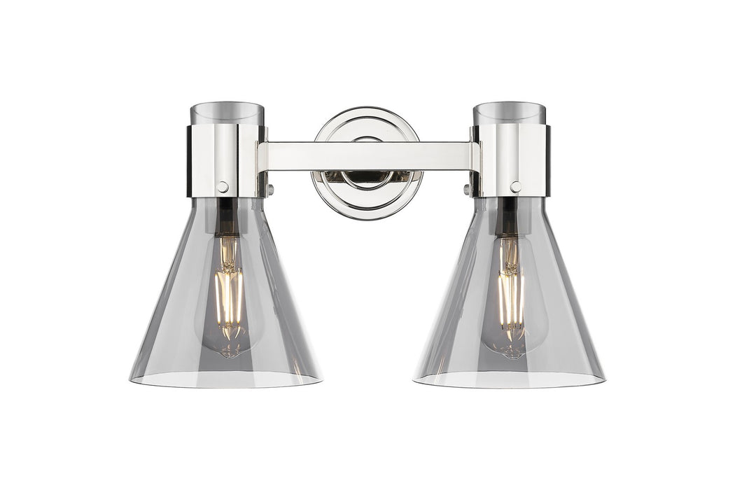 Innovations 464-2W-PN-G464C-7SM Two Light Bath Vanity, Polished Nickel