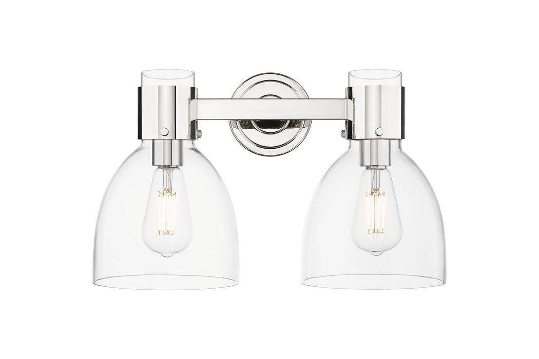 Innovations 464-2W-PN-G464D-7CL Two Light Bath Vanity, Polished Nickel