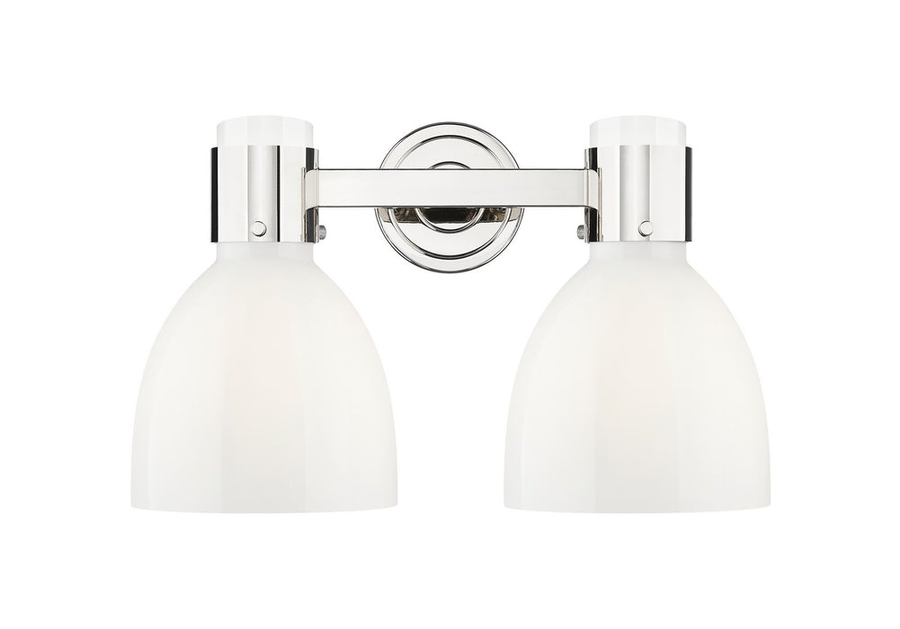Innovations 464-2W-PN-G464D-7GW Two Light Bath Vanity, Polished Nickel
