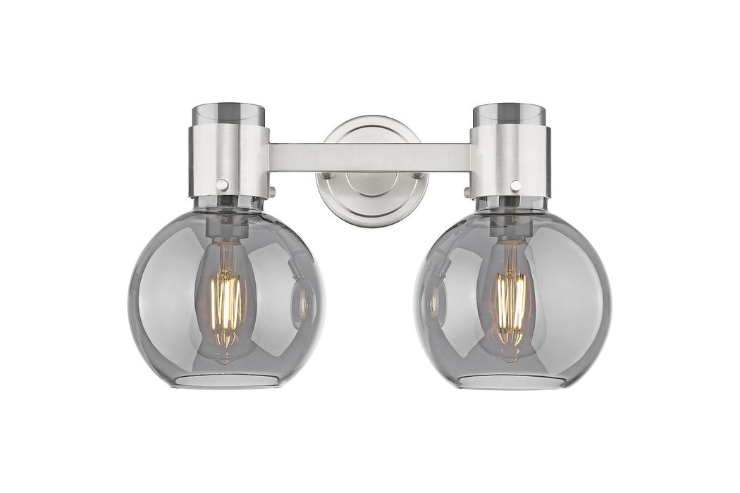 Innovations 464-2W-SN-G464B-7SM Two Light Bath Vanity, Brushed Satin Nickel