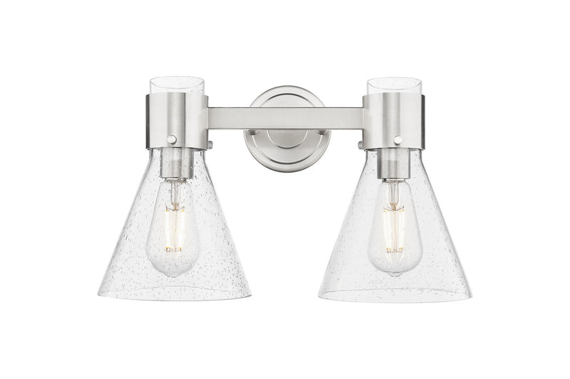 Innovations 464-2W-SN-G464C-7SDY Two Light Bath Vanity, Satin Nickel