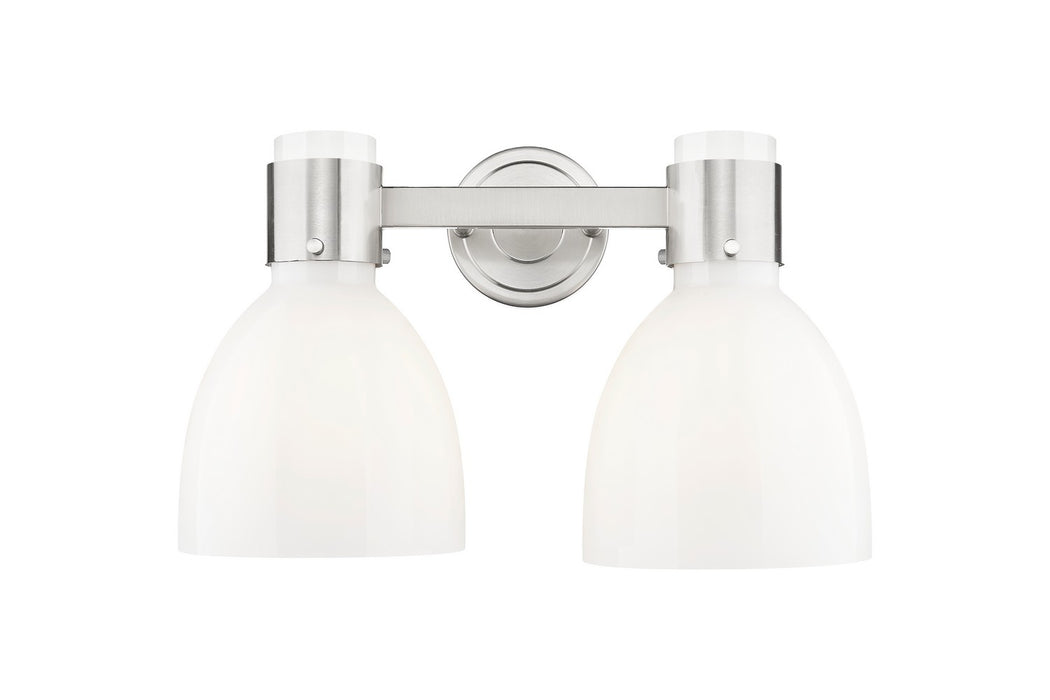 Innovations 464-2W-SN-G464D-7GW Two Light Bath Vanity, Satin Nickel