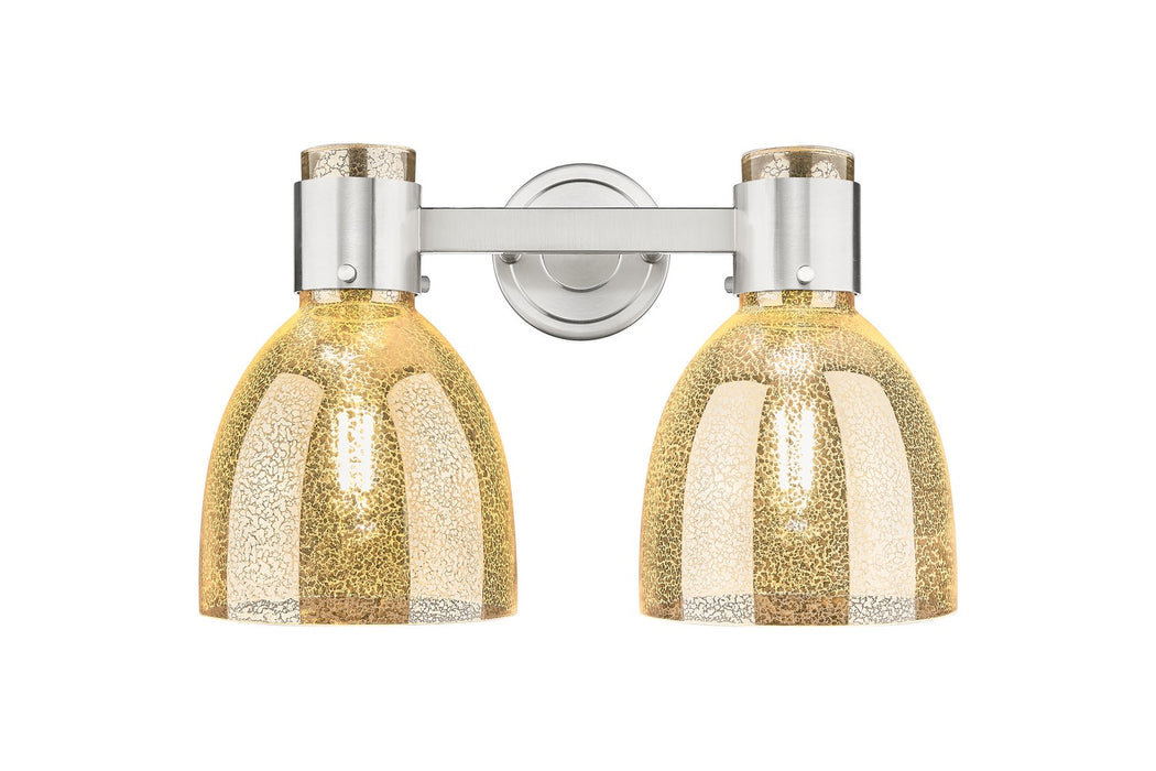 Innovations 464-2W-SN-G464D-7ME Two Light Bath Vanity, Satin Nickel