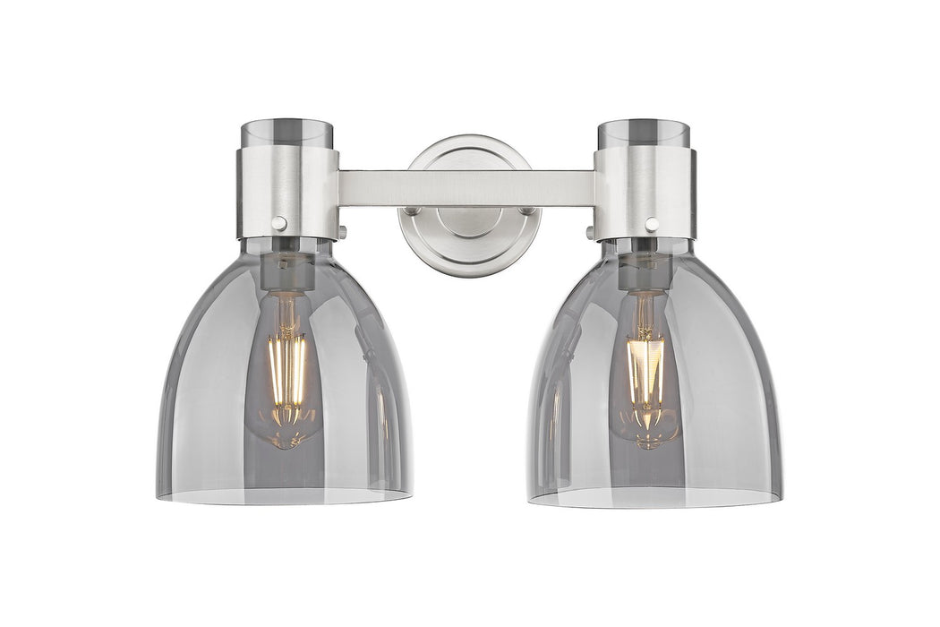 Innovations 464-2W-SN-G464D-7SM Two Light Bath Vanity, Satin Nickel