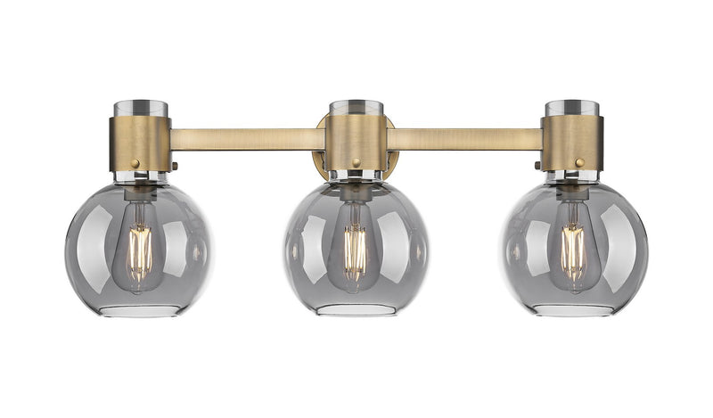Innovations 464-3W-BB-G464B-7SM Three Light Bath Vanity, Brushed Brass