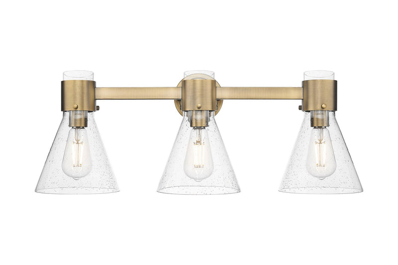 Innovations 464-3W-BB-G464C-7SDY Three Light Bath Vanity, Brushed Brass