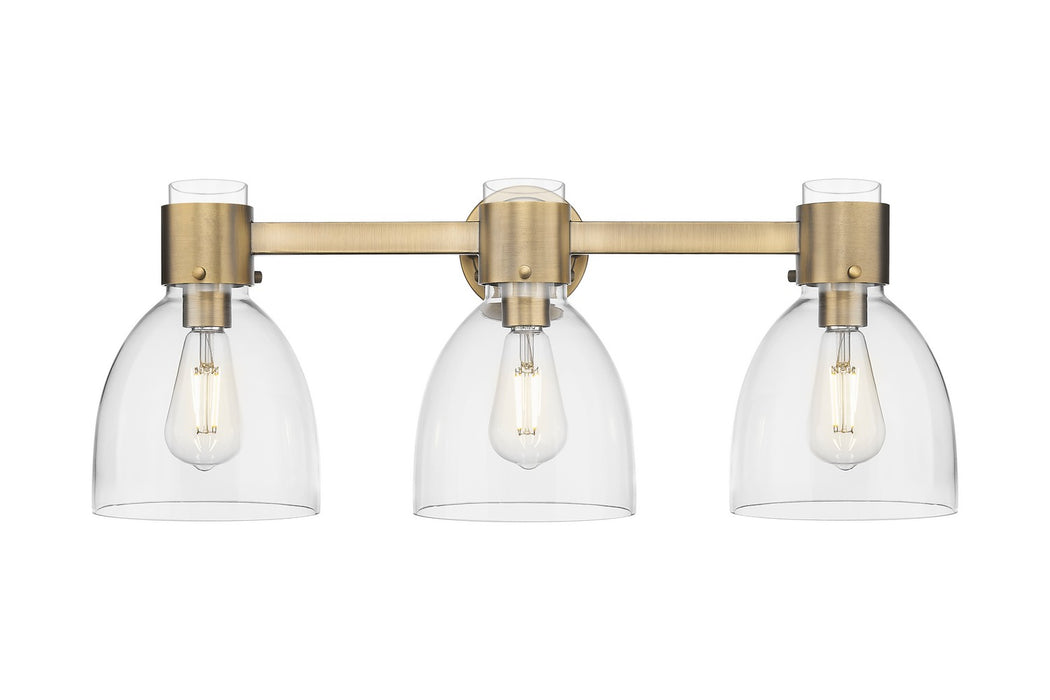 Innovations 464-3W-BB-G464D-7CL Three Light Bath Vanity, Brushed Brass