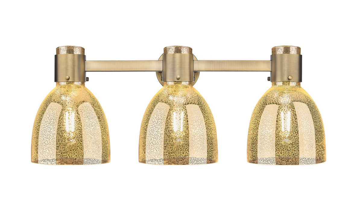 Innovations 464-3W-BB-G464D-7ME Three Light Bath Vanity, Brushed Brass